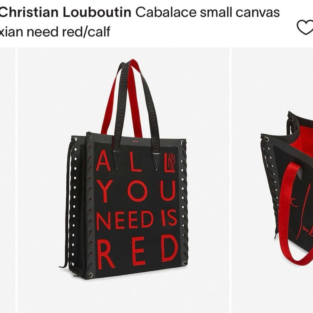 Christian Louboutin Cabalace Small Canvas Xian Tote - Red/Calf